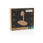 Umweltfreundliches magnetisches 3-in-1 kabelloses Schreibtisch-Ladegerät 25 W farbe grau Ansicht mit Box