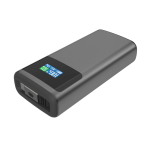 Powerbank mit Ladeanzeige und einziehbarem Kabel 45W 10.000 mAh farbe grau