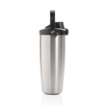 Thermoflasche aus recyceltem Edelstahl mit Kordel 600 ml farbe silber dritte Ansicht