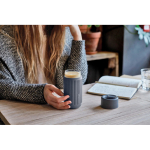 Thermo-Reisebecher aus Glas mit Silikonhülle Black & Blum 340 ml farbe grau Lifestyle-Bild 2