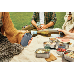 Thermo-Reisebecher aus Glas mit Silikonhülle Black & Blum 340 ml farbe grau