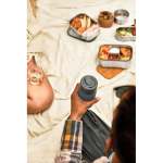 Thermo-Reisebecher aus Glas mit Silikonhülle Black & Blum 340 ml farbe grau