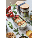 Set luftdichter Lunchboxen mit Deckel als Schneidebrett Black & Blum 1 L farbe grau Lifestyle-Bild