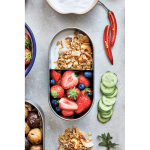 Set luftdichter Lunchboxen mit Deckel als Schneidebrett Black & Blum 1 L farbe grau