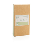 Wiederaufladbarer Tischventilator mit 3 Geschwindigkeiten 5W 1.200 mAh farbe schwarz zweite Ansicht mit Box