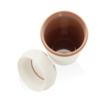 Thermobecher aus recyceltem Kunststoff mit 360°-Deckel Topl 350 ml farbe weiß vierte Ansicht