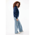 Unisex Urban-Jacke medium fit mit Reißverschluss und Futter 95 g/m² Iqoniq Odin farbe marineblau