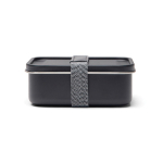 Lunchbox aus recyceltem Edelstahl mit Elastikband 750ml farbe schwarz
