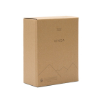 Lunchbox aus recyceltem Edelstahl mit Elastikband 750ml farbe schwarz Ansicht mit Box