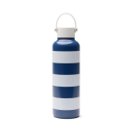 Auslaufsichere Thermoflasche mit Stranddesign und Trageschlaufe 600ml farbe marineblau