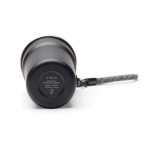 Reisebecher aus recyceltem Edelstahl mit integrierten Bechern 450 ml farbe schwarz fünfte Ansicht