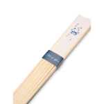 Tragbarer Bambusfächer mit dem Spruch „Out of the office“ farbe weiß dritte Ansicht