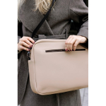 2-in-1 Convertible Rucksack aus recyceltem Polyester für 15”-Laptop farbe elfenbeinfarben