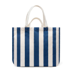 Strandtasche aus recycelter Baumwolle mit Trageriemen und Griffen 390 g/m² farbe marineblau