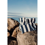 Strandtasche aus recycelter Baumwolle mit Trageriemen und Griffen 390 g/m² farbe marineblau