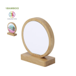 Runde Gedenktafel aus Bambus mit Doppelmagnet