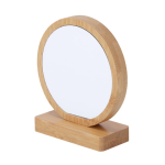 Runde Gedenktafel aus Bambus mit Doppelmagnet zweite Ansicht