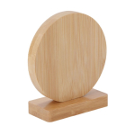 Runde Gedenktafel aus Bambus mit Doppelmagnet dritte Ansicht