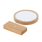 Runde Gedenktafel aus Bambus mit Doppelmagnet vierte Ansicht