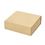 Runde Holz-Trophäenplakette mit schwarzem Glassockel Ansicht mit Schachtel