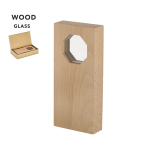 Achteckige Trophäenplakette aus Holz und Glas für Auszeichnungen