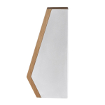 Trophäenplakette mit Holzsockel und Front aus recyceltem Aluminium farbe natürliche farbe erste Ansicht