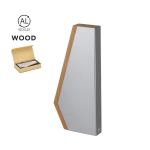 Trophäenplakette mit Holzsockel und Front aus recyceltem Aluminium