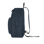 Rucksack aus recyceltem Polyester mit Fronttasche und melierter Optik zweite Ansicht