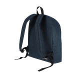 Rucksack aus recyceltem Polyester mit Fronttasche und melierter Optik vierte Ansicht