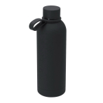 Edelstahlflasche mit Silikon-Tragegriff, 750 ml farbe schwarz erste Ansicht