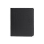 A4-Mappe mit Reißverschluss und Fächern aus Kunstleder farbe schwarz erste Ansicht