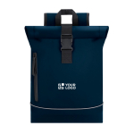 Rolltop-Rucksack mit Reflektorstreifen, sicher, 15” Ansicht mit Druckbereich