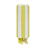 Zweifarbiges Pareo-Handtuch aus recycelter Baumwolle, Fransen farbe gelb erste Ansicht