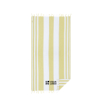 Zweifarbiges Pareo-Handtuch aus recycelter Baumwolle, Fransen Ansicht mit Druckbereich