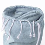 Kordelzugrucksack mit faltbarem Pareo aus recycelter Baumwolle fünfte Ansicht