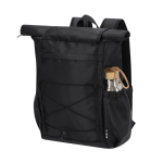 Rolltop-Rucksack aus RPET mit Doppelverschluss, Laptopfach 15” zweite Ansicht
