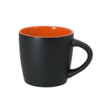 Keramiktasse matt schwarz mit farbigem Innenraum, 350 ml farbe orange erste Ansicht