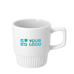 Keramiktasse für Sublimation mit abgeschrägter Basis, 300 ml Ansicht mit Druckbereich