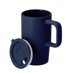 Keramik-To-go-Becher mit Schiebedeckel und matter Oberfläche, 430 ml dritte Ansicht