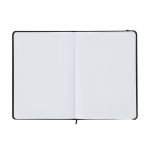 A5-Notizbuch mit hartem Kunstleder-Einband und gepunkteten Seiten dritte Ansicht