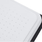 A5-Notizbuch mit hartem Kunstleder-Einband und gepunkteten Seiten vierte Ansicht