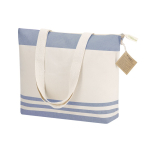 Schultertasche aus recycelter Baumwolle mit Bodenfalte dritte Ansicht