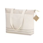 Schultertasche aus recycelter Baumwolle mit Bodenfalte vierte Ansicht