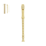 Zerlegbare Kunststoffflöte in 3 Teilen mit Non-Woven-Tasche