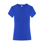Damen-T-Shirt aus Baumwolle, Kurzarm, 150 g/m² farbe blau erste Ansicht