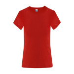 Damen-T-Shirt aus Baumwolle, Kurzarm, 150 g/m² farbe rot erste Ansicht