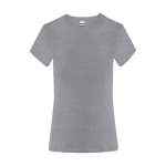Damen-T-Shirt aus Baumwolle, Kurzarm, 150 g/m² farbe grau erste Ansicht