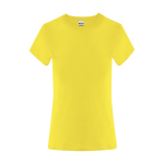 Damen-T-Shirt aus Baumwolle, Kurzarm, 150 g/m² farbe gelb erste Ansicht