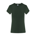 Damen-T-Shirt aus Baumwolle, Kurzarm, 150 g/m² farbe flaschengrün erste Ansicht