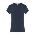 Damen-T-Shirt aus Baumwolle, Kurzarm, 150 g/m² farbe marineblau erste Ansicht